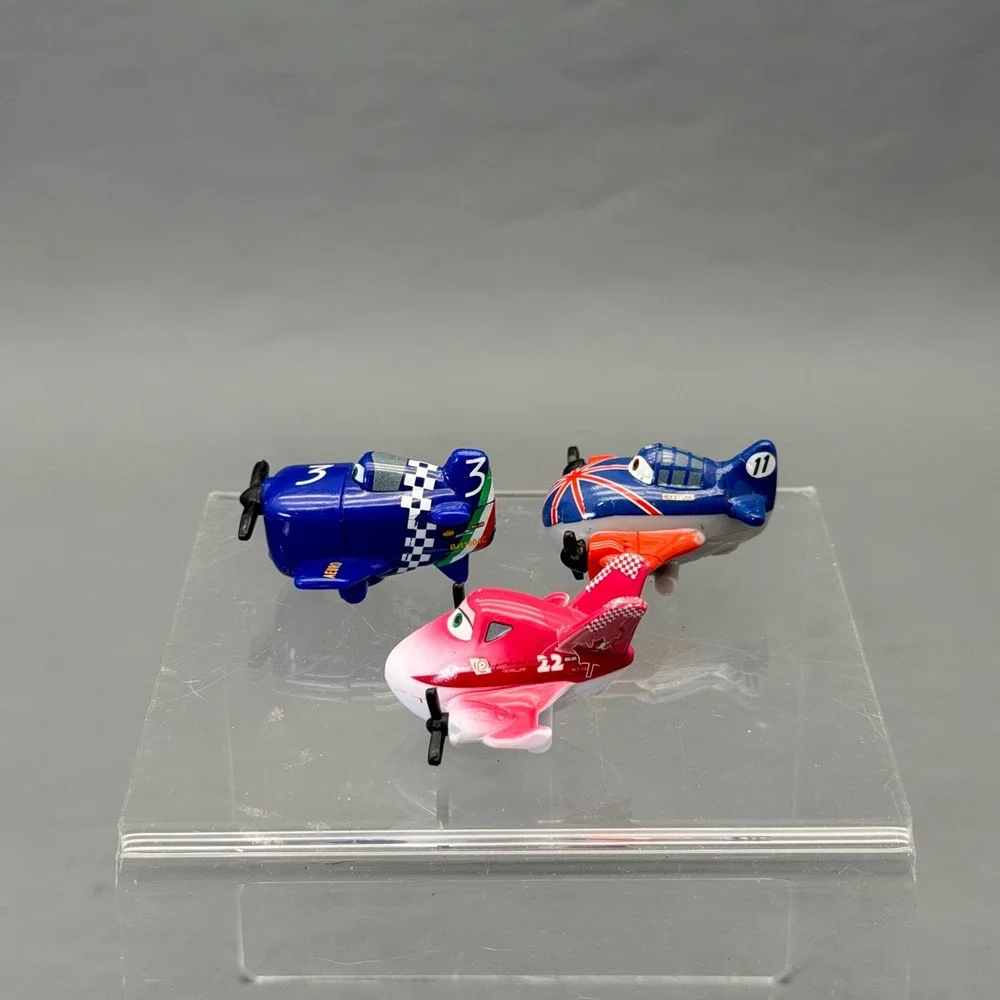 Disney Planes Micro Drifters Lot of 3 Mini Figures Rochelle Bulldog